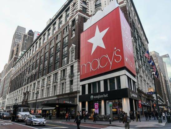 A photograph of Macy's flagship store at Herald Square in Manhattan.